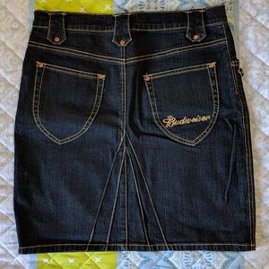 Budweiser Denim Jean Skirt